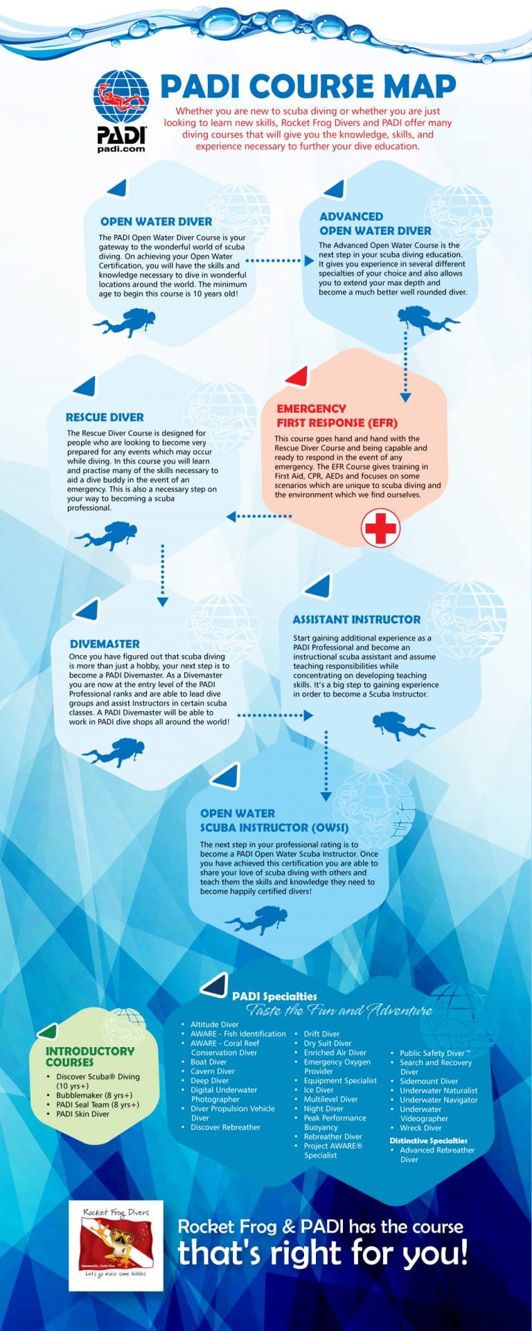 PADI Courses Costa Rica Rocket Frog Divers Scuba Dive Costa Rica